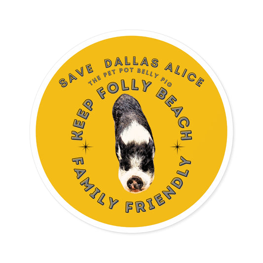 Save DALLAS ALICE Round Stickers, Indoor\Outdoor